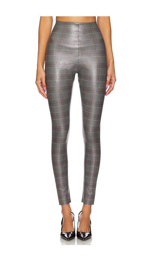 Shop Commando Faux Leather Legging In Glen Plaid