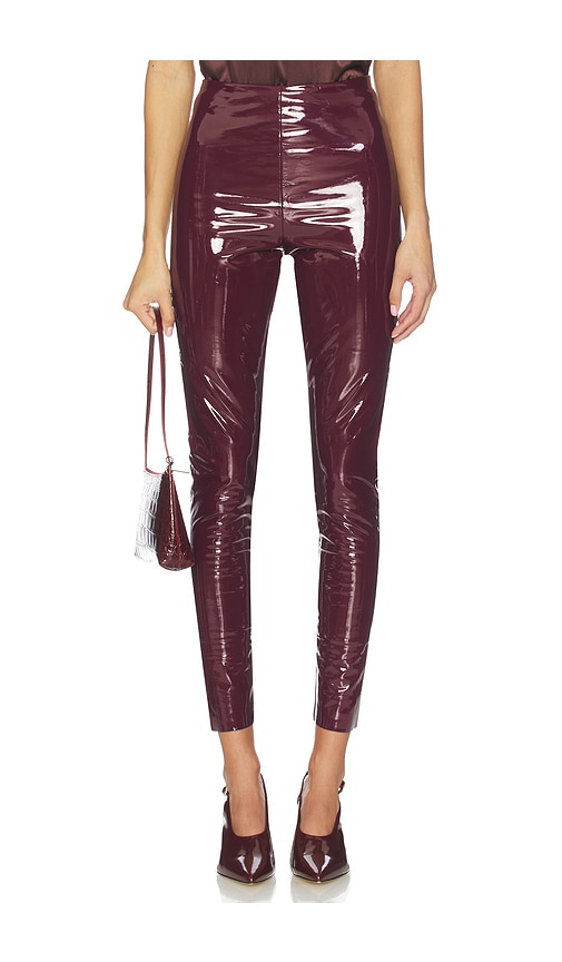 Commando Faux Patent Leather Legging In Burgundy