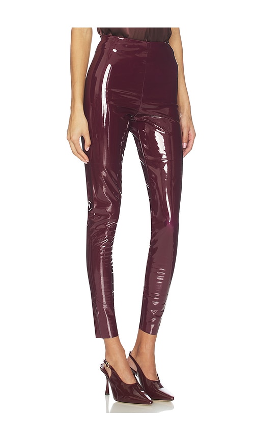 Commando Faux Patent Leather Legging In Burgundy