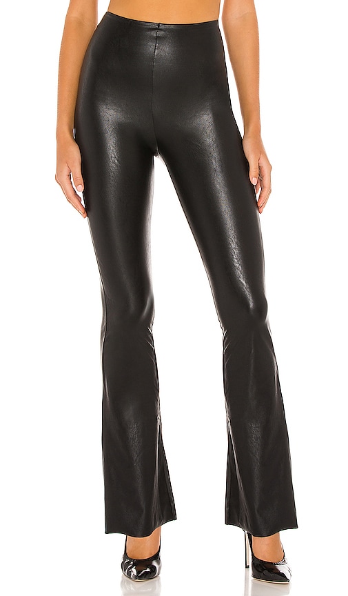 Commando Faux Leather Flared Pant in Black | REVOLVE