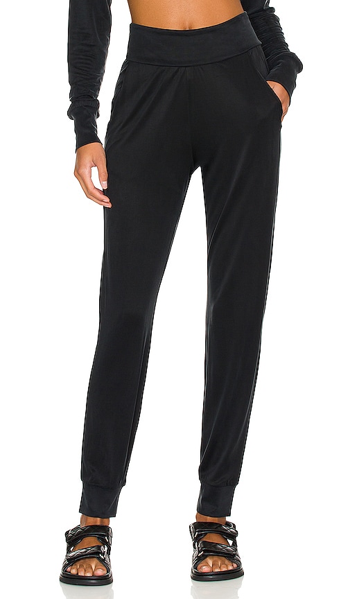 Silk Jogger Pants - Black