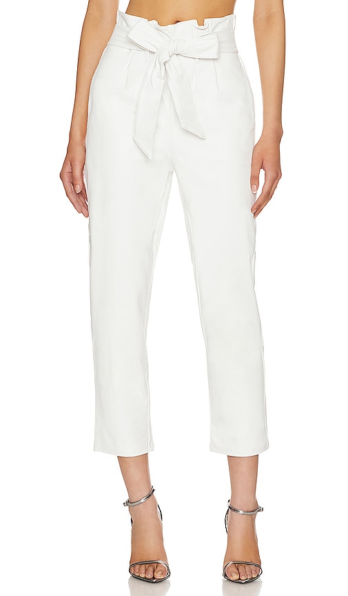 Shop Commando Faux Leather Paperbag Pant In White
