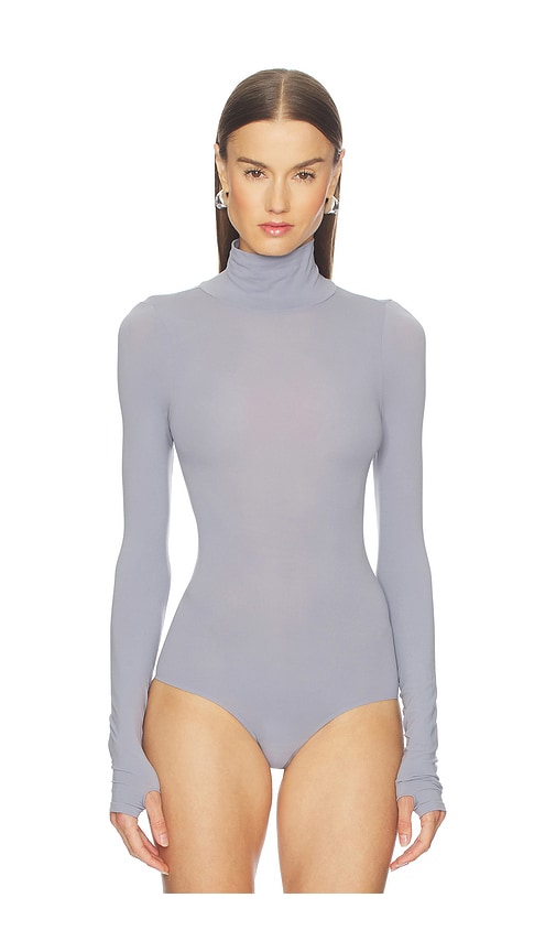Commando Ballet Turtleneck Bodysuit With Thumbholes In Purple