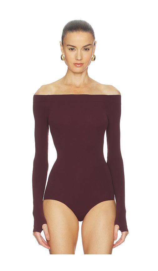 Commando Ballet Off-shoulder Bodysuit In Purple