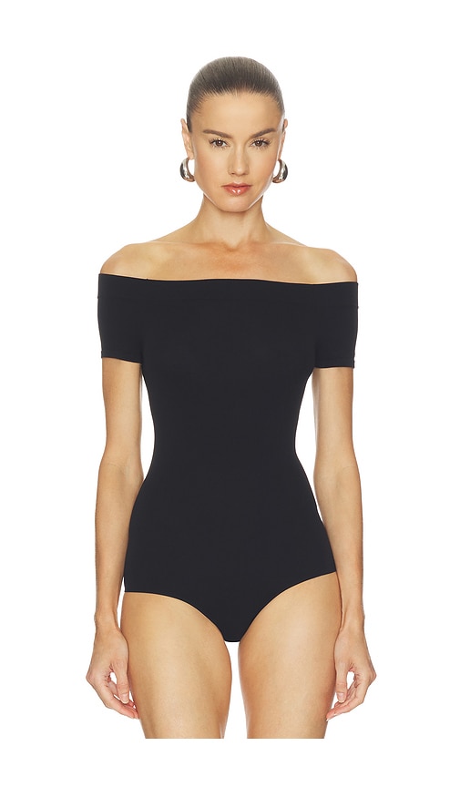  Commando Ballet Cap Sleeve Bodysuit In Black. 