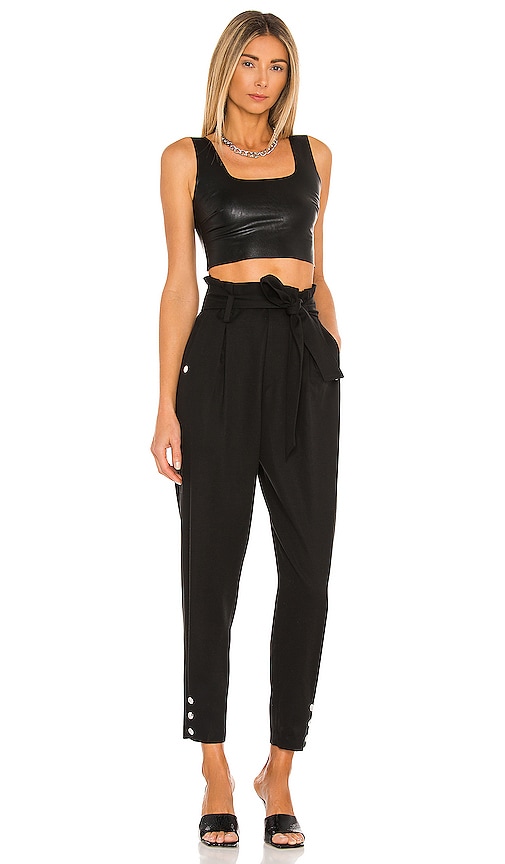 Commando Faux Leather Crop Top in Black | REVOLVE