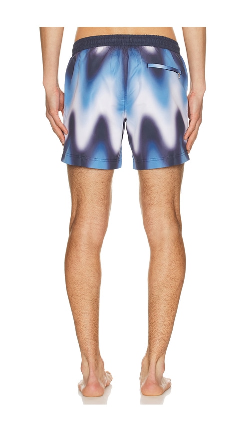 Commas Gradient Wave Classic Swim Short In Blue
