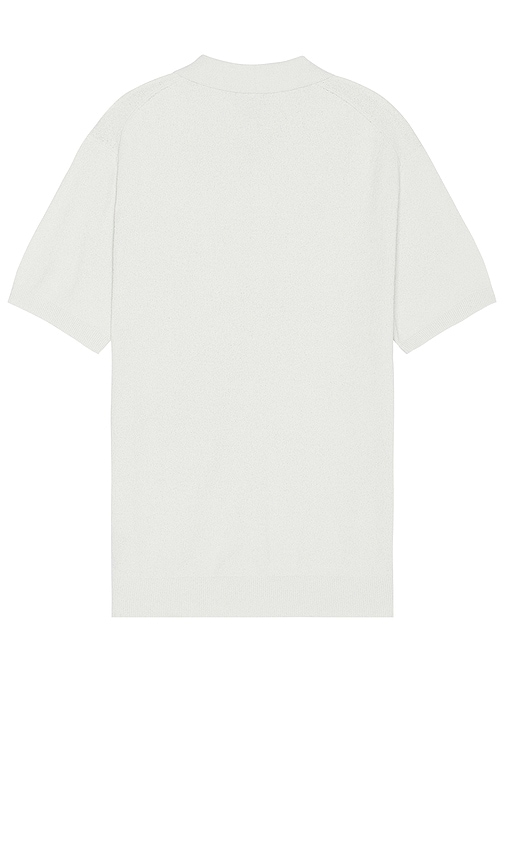 Shop Club Monaco Short Sleeve Micro Boucle Shirt In 蓝色