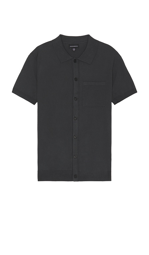 Shop Club Monaco Short Sleeve Tech Button Down Shirt In Grey