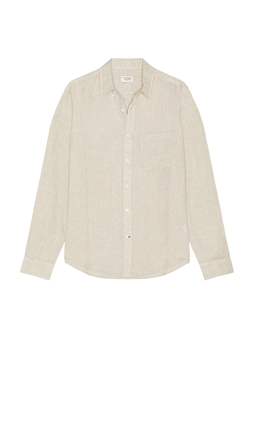 Club Monaco Long Sleeve Button Down Linen Shirt