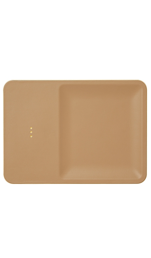 Courant Catch:3 Classics Wireless Charging Tray in Tan.
