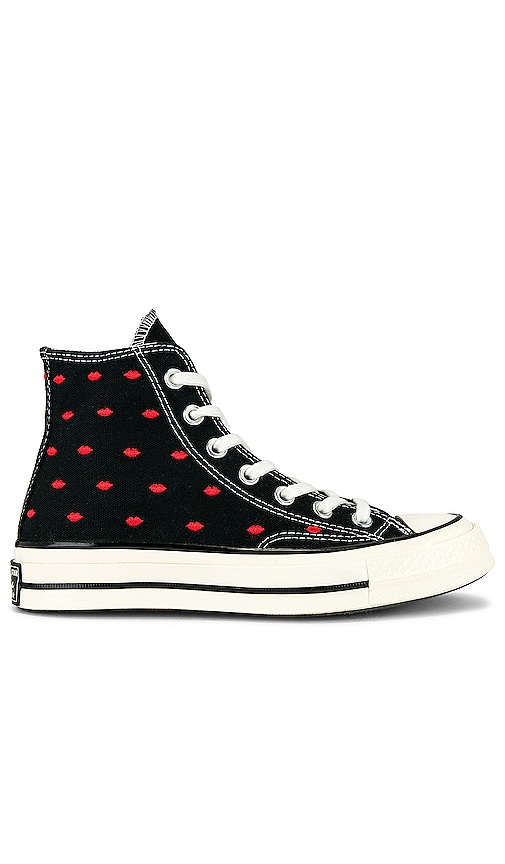 Converse Chuck 70 Sneaker in Black, University Red, & Egret | REVOLVE