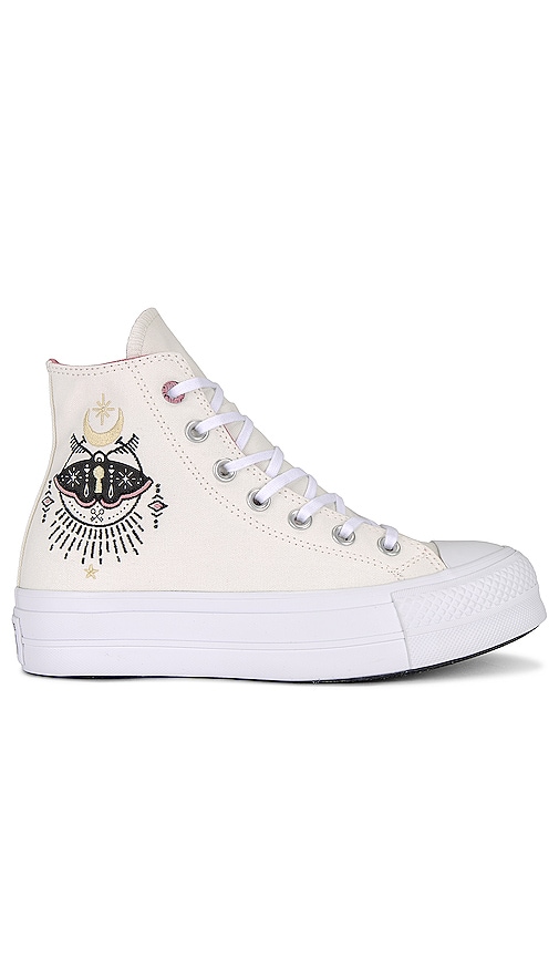 Converse Chuck Taylor All Star Lift Sneaker In Egret  Ritual Rose  & Golden Vista