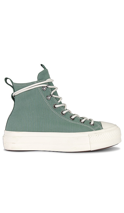 Converse Chuck Taylor All Star Lift Platform Play On Utility Sneaker In Herby  Egret  & Admiral Elm