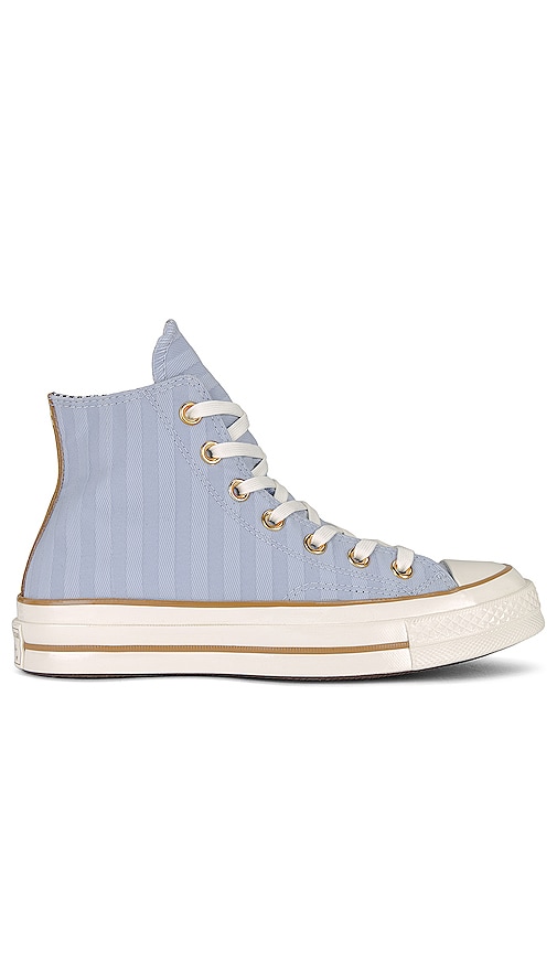 Converse Chuck 70 Herringbone Stripe Sneaker In Cloudy Daze  Egret  & Trek Tan