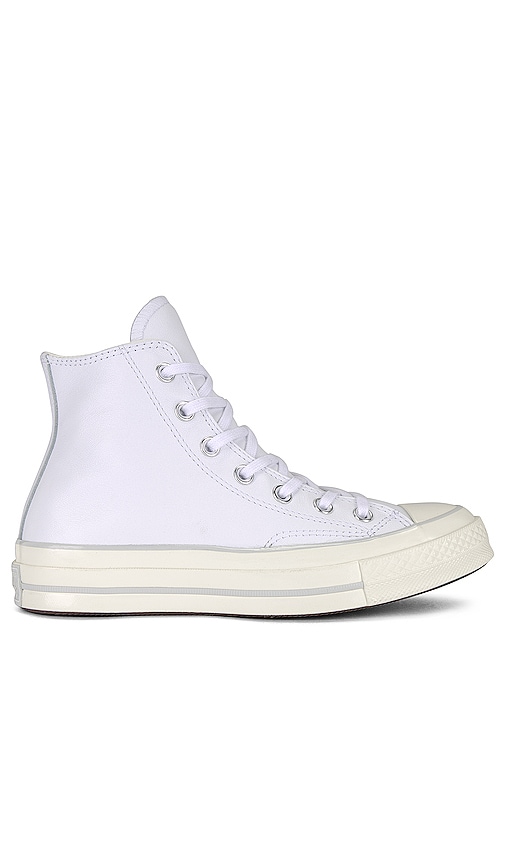 Converse Chuck 70 Leather Sneaker in White, Fossilized, & Egret