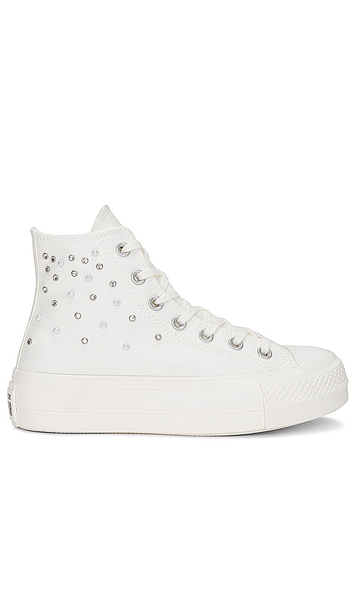Converse Chuck Taylor All Star Lift Trainer In Egret & Black