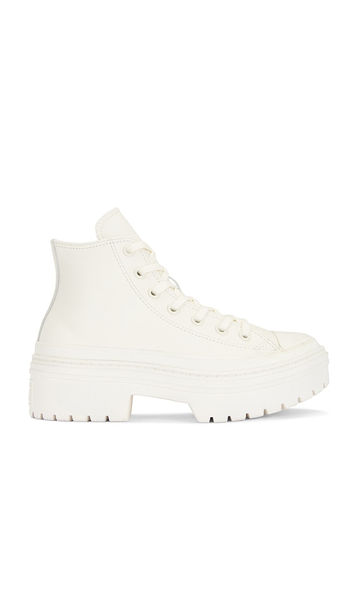 Converse Chuck Taylor All Star Lugged Heel Leather Platform in Egret REVOLVE