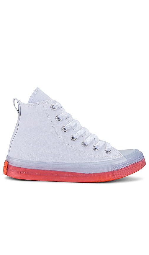 Converse Chuck Taylor All Star Sneaker in White, Clear, & Wild Mango