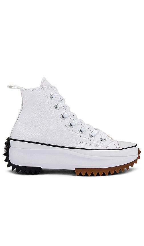 Converse Run Star Hike Sneaker in White, Black, & Gum | REVOLVE