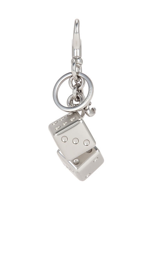 Coach Dice Bag Charm In Silver