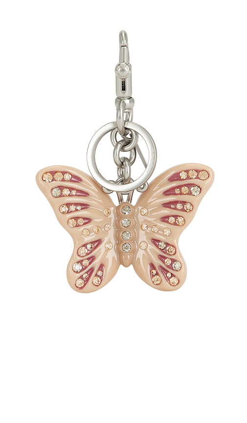 Coach Small Butterfly Bag Charm in Cream