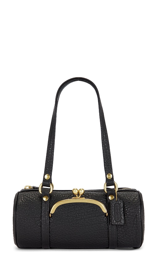 Coach Coach Originals Textured Pebble Leather Kisslock Barrel Bag 28