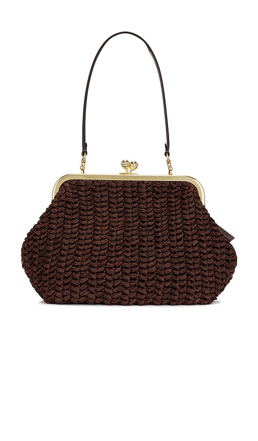 Coach Large Weave Straw Kisslock Frame 27 Bag | Thumbnail 3