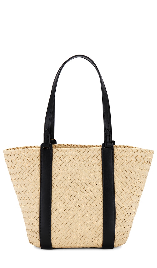 Shop Coach Small Straw Pocket Tote In Natural