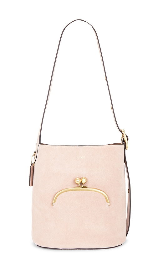 Coach Bleecker Bucket Bag in Suede Nuage