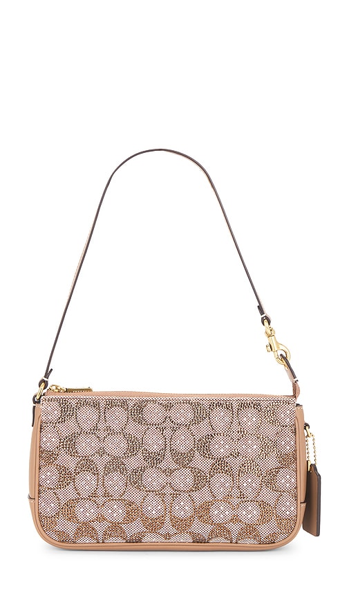 Coach Crystal Signature Jacquard Plaza Bag In Brown