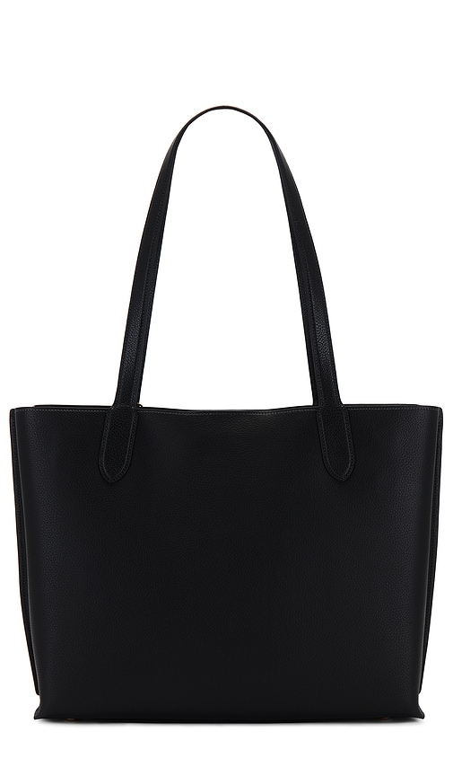 Shop Coach Polished Pebble Leather Willow Tote 38 In Black