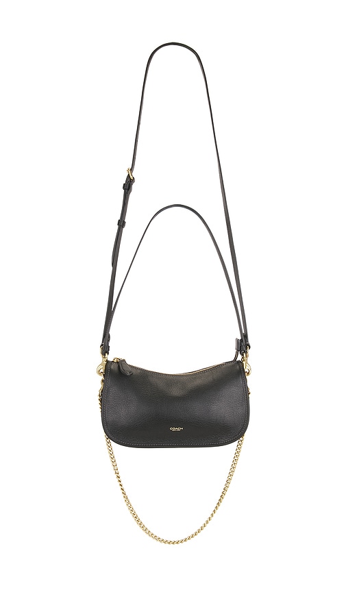 Coach Natural Grain Leather Waverly Bag In Black
