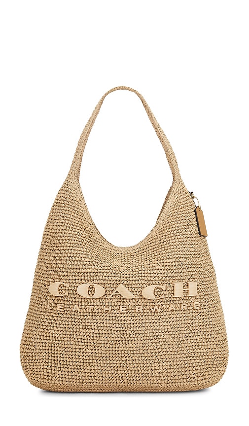 Coach Straw Brooklyn Shoulder 39 Bag in Natural