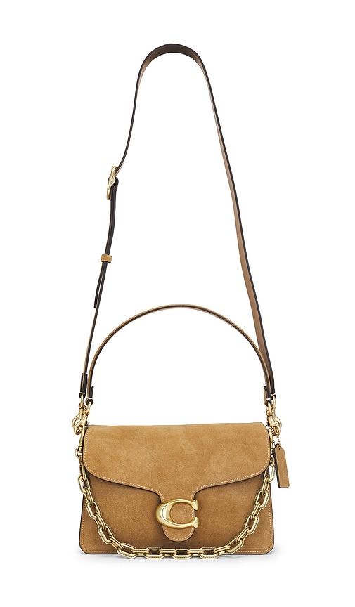 Coach Suede Chain Tabby Shoulder Bag in Sand