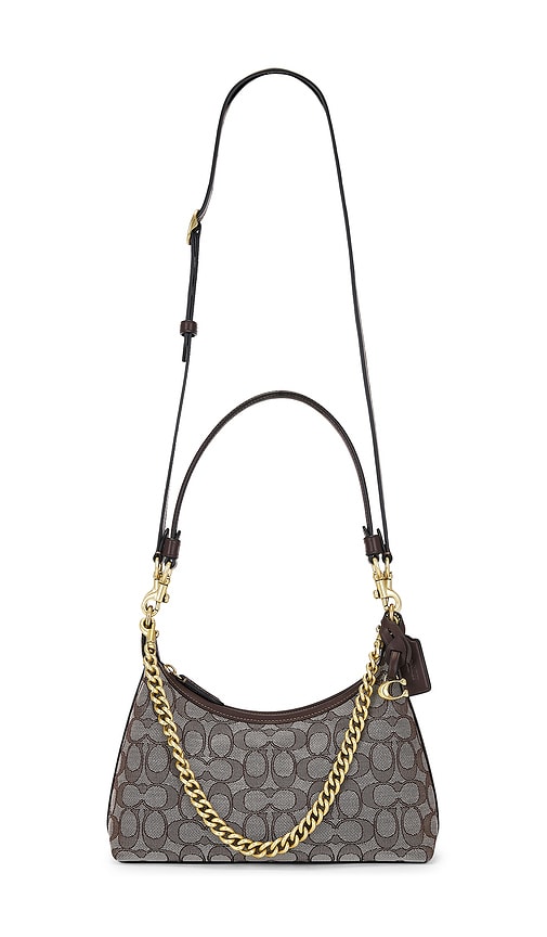Signature Jacquard Juliet Shoulder Bag 25 Oak Maple in Taupe.