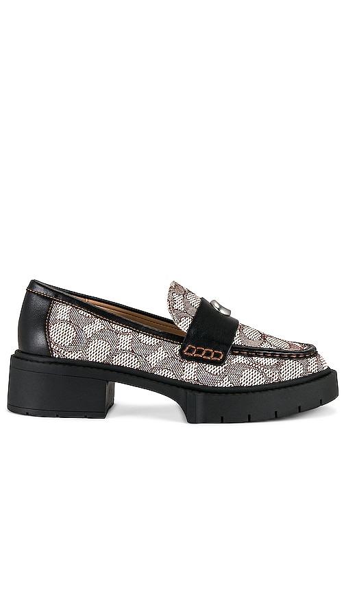 Coach Leah Loafer in Cocoa & Black