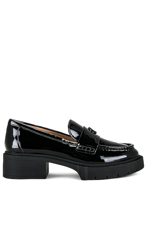 Coach Leah Loafer in Black Patent