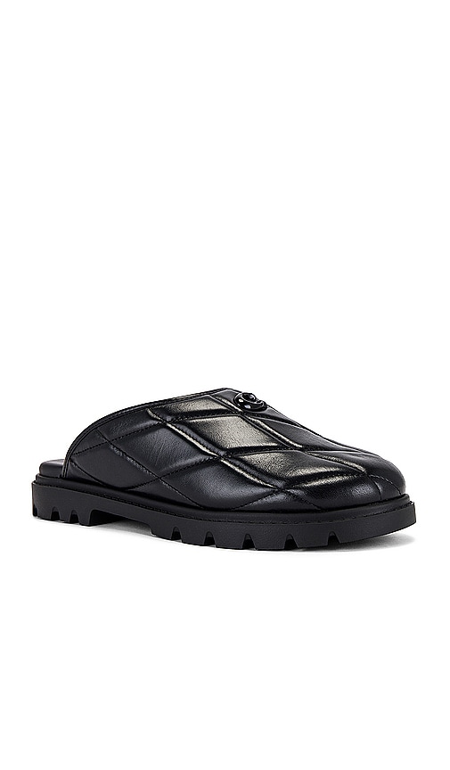 Shop Coach Alyssa Quilted Leather Clog In Black