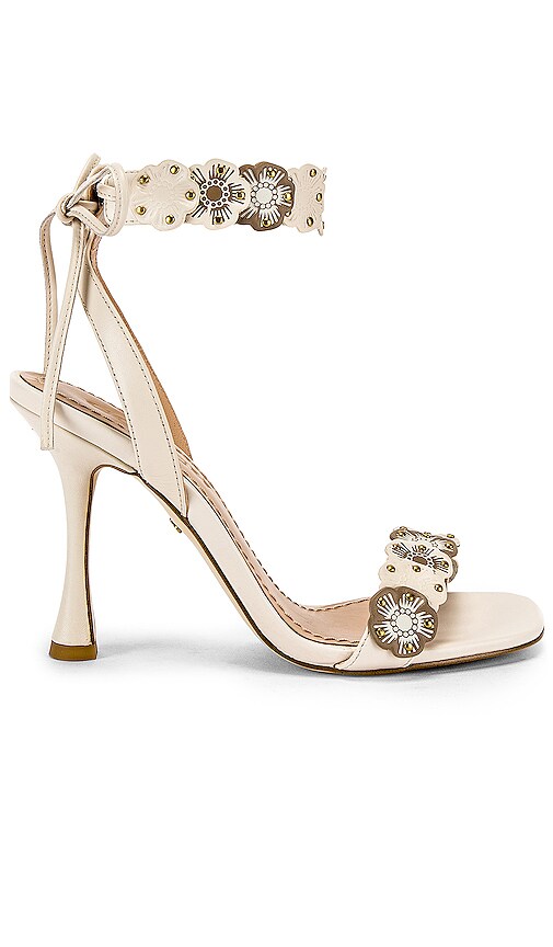 Coach Brodie Link Tea Rose Heel Sandal in Chalk Multi | REVOLVE