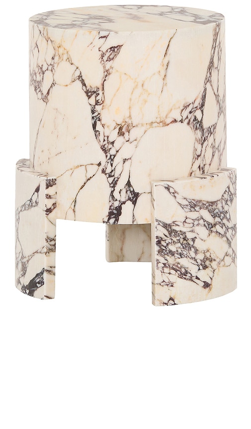 Coco Republic Tribeca Side Table in Calacatta