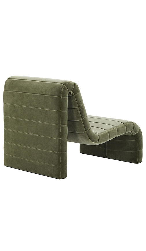 Shop Coco Republic Zurich Occasional Chair In Olive Velvet