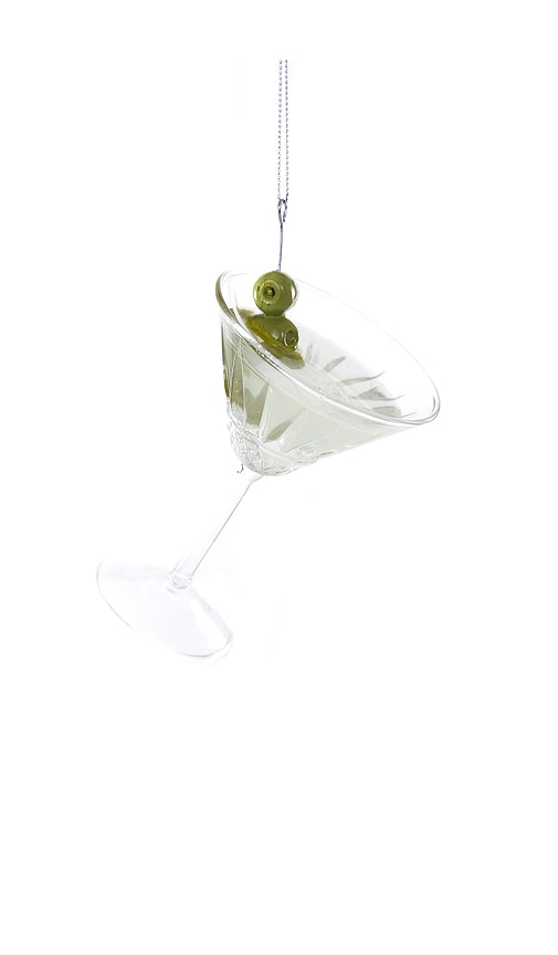 Cody Foster & Co Classic Martini Ornament In White