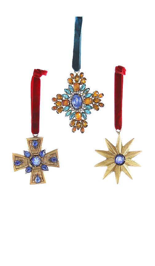 Cody Foster & Co Jeweled Ornaments Set of 3