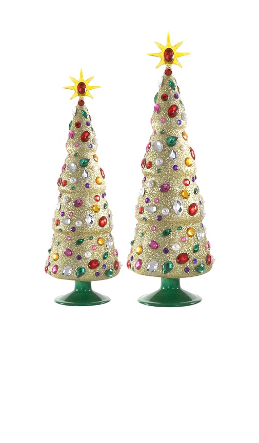 Cody Foster & Co Collected Gem Trees Bright Gold Set Of 2