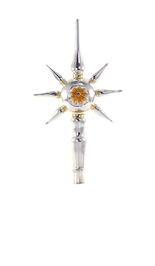Cody Foster & Co Heirloom Star Tree Topper In Silver