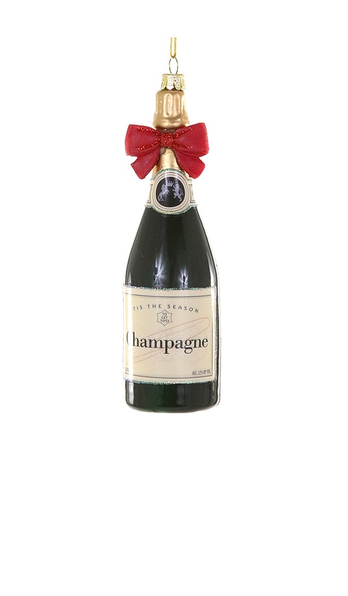 Cody Foster & Co Champagne With Red Bow Ornament