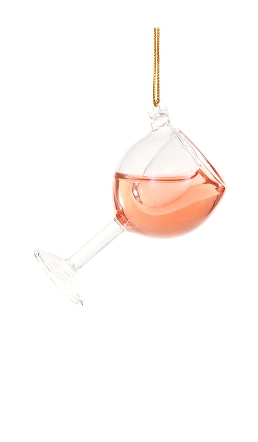 Cody Foster & Co Glass Of Pink Wine Ornament