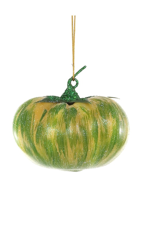 Cody Foster & Co Green Zebra Tomato Ornament