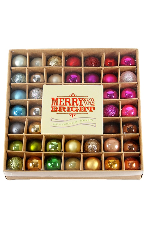 Cody Foster & Co Merry & Bright Boxed Ornament Set In N,a